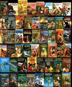 THE FIRST BOOKS THAT MADE ME FANTASIZE I COULD WRITE THRILLERS SOMEDAY: THE HARDY BOYS. NOBODY CAUGHT A "NO-GOOD-NIK" LIKE FRANK AND JOE AND CHUMS!